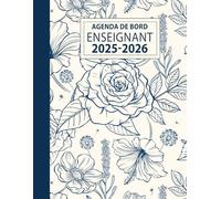 Agenda de bord Enseignant 2025/2026: Carnet de Bord pour les Professeurs | 1 semaine sur 2 pages | Format A4