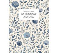Agenda de bord Enseignant 2026/2027: Carnet De Bord Pour Les Enseignants, Format A4 pour planifier et s’organiser, 1 semaine sur 2 pages, Emploi du temps, Relevé de notes & suivi