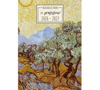 Agenda de bord Enseignant 2026-2027: Oliviers - Van Gogh | Carnet de Bord A4 pour les Professeurs