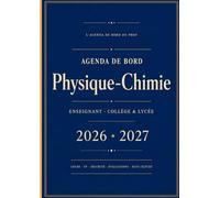 Agenda de Bord Physique-Chimie | Enseignant Collège & Lycée: Séquences · TP · Sécurité · Évaluations · Suivi élèves