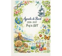 Agenda de Bord Prof de Sciences de la Vie et de la Terre 2026-2027 : Cahier Relevé de Notes pour 18 Classes | Carnet de Bord 2026-2027 Professeur de SVT | Planificateur Semainier, Planning Annuel, A4.