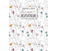 Agenda de Bord Professeur 2025-2026 A4: Planificateur de cours pour les enseignants | 12 mois d'août 2025 à juillet 2026 | Organiseur semainier et mensuel