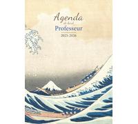 Agenda de Bord Professeur 2025 - 2026: Semainier A4 pour Enseignant Collège Lycée - Relevé de notes et compétences - Thème La Grande Vague