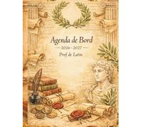 Agenda de bord professeur de latin 2026-2027 : Cahier relevé de notes, pour 12 classes de 38 élèves | Carnet de bord prof latin 2026 2027, Planning annuel & Planificateur de cours | Semainier, A4.