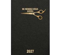 Agenda de rendez-vous 2027: Carnet prise de rdv professionnel pour les salons de coiffure , un jour = une page , de 07 :00 à 22:30 intervalle de 30 minutes