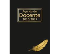 Agenda del Docente 2026-2027 A4: Organizzazione settimanale e mensile, Da Agosto 2026 a Luglio 2027, Diario scolastico per insegnanti 26/27, 180 pagine.