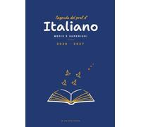 Agenda del Docente d'Italiano: Registro dell'insegnante e planner settimanale A4 per scuola media e superiore, con una pagina di letteratura da raccontare ogni giorno di scuola, voti e valutazioni