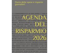 AGENDA DEL RISPARMIO 2026: Diario delle spese e risparmi giornalieri