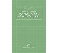 AGENDA DES PROFS 2 EN 1 - Agenda 2025/2026 et prise de notes: Pour les réunions et rendez-vous | To do list | Marque-pages | 142 pages