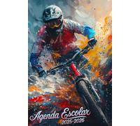 Agenda Escolar 2025 2026 Bicicleta: Planificador Niño Niña De Primaria Y Secundaria | Una Semana de 2 Páginas | De lunes a sábado | Calendario Organizador Anual | A5.