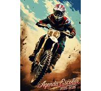 Agenda Escolar 2025 2026 Motociclista: Planificador Niño Niña De Primaria Y Secundaria | Una Semana de 2 Páginas | De lunes a sábado | Calendario Organizador Anual | A5.