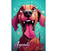 Agenda Escolar 2025/2026 Perro: Planificador Niño Niña De Primaria Y Secundaria | Una Semana de 2 Páginas | De lunes a sábado | Calendario Organizador Anual | A5.
