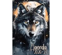 Agenda Escolar 2026 2027: Organizador de estudio para estudiantes de primaria y secundaria, calendario anual, horario diario y secciones para notas semanales y más para amantes de los lobos.