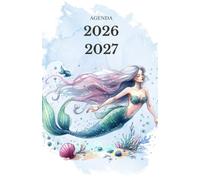Agenda Escolar 2026-2027 - Septiembre a Junio - Semana Vista - Español, Catalán, Gallego, Euskera - Portada: dibujo de sirena en el mar