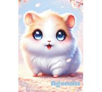 Agenda Fille: Hamster Kawaii, Journalier UNE PAGE PAR JOUR avec coloriages | Format standard 12x17 | Enfant 7 ans, 8 ans, 9 ans 10 ans | Ecole ... Lycée | Rose Bleu rose Anime Manga | Souple