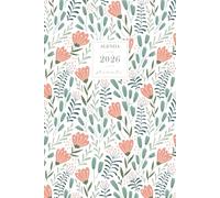 Agenda Floreale 2026: Settimanale e Mensile con Disposizione Verticale, Intervalli di 30 Minuti, Planner in Italiano Formato A5