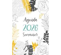 Agenda Hebdomadaire 2026 A5: Planificateur Semainier Horizontale | 12 Mois, de Janvier à Décembre | Planner Français avec Vue Semaine sur Deux Pages