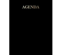 Agenda Journalier 2026: Noir - Une Page par Jour - 365 Jours avec Heure | Format A4
