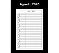 Agenda journalier 2026: Planificateur de rendez-vous professionnels pour 4 personnes - Intervalles de 30 minutes de 7h à 21h - Grand format A4