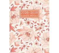 Agenda Mensile 2026-2028: 36 Mesi Pianificatore Appuntamenti da Gennaio 26 a Dicembre 28 || Calendario Organizzatore per 3 Anni - 1 Mese a 2 Pagine || Formato Grande - Fiori