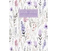 Agenda Mensual 2026-2030: 5 Años Calendario Anual de Enero 2026 a Diciembre 2030 - 1 Mes para 2 Páginas || 60 Meses Planificador Organizador con Vacaciones en España - Formato Grande