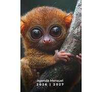Agenda mensuel 2026-2027: Planificateur 24 mois | Calendrier mensuel de janvier 2026 à décembre 2027 | Thème bushbaby - Format A5