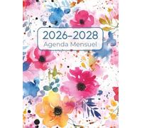 Agenda Mensuel 2026-2028: 3 ans Du 1 janvier 2026 jusqu'a le 31 Décember 2028