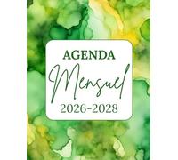 Agenda Mensuel 2026-2028: 3 ans Du 1 janvier 2026 jusqu'a le 31 Décember 2028