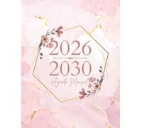 Agenda Mensuel 2026-2030 cinq ans: Planificateur Mensuel de 60 Mois - de Janvier au Décembre, 1 Mois sur 2 Pages, Format a4.