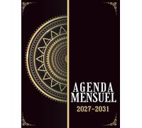 Agenda Mensuel 2027-2031 cinq ans: Planificateur 60 Mois, Du 1 janvier 2027 jusqu'a le 31 Décember 2031
