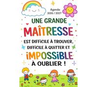 Agenda Merci Maitresse 2026 2027: Cadeau maitresse d'école fin d'année