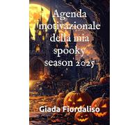 Agenda motivazionale della mia spooky season 2025 FORMATO NON TASCABILE con sfondi interni tema Halloween e copertina con castello stregato