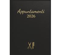 Agenda parrucchieri per appuntamenti 2026 : 1 Settimana Su 2 Pagine A4, Orario dalle 7:00 alle 21:00 | Intervalli di 10 minuti | 12 mesi da gennaio a dicembre 2026.
