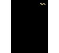 Agenda Planner Mensal e Semanal a5: ( Preta ) Horizontal 1 Semana em 2 Páginas, Visão Mensal 1 Mês em 2 Páginas, Datado - Não Spiral - Para Masculina, Feminina & Infantil.