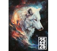 Agenda Scolaire 2025 2026 Animaux: Couverture Souple Loup dans Les etoiles, Organiseur Scolaire 11 Mois de (Septembre 2025/Juillet 2026) pour ... - Planificateur Journalier 1 Jour Par Page
