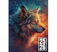 Agenda Scolaire 2025 2026 Animaux Sauvages: Couverture Souple Loup dans Les etoiles, Organiseur Scolaire 11 Mois de (Septembre 2025/Juillet 2026) pour ... - Planificateur Journalier 1 Jour Par Page