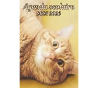 Agenda scolaire 2025 2026 chat roux: Organisateur Scolaire , Une semaine sur 2 pages , Primaire, Collège, Lycée pour Fille et Garçon , Enfant , Adulte
