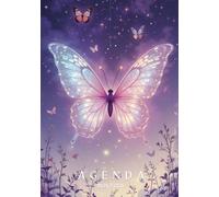 Agenda Scolaire 2025 2026 fille: Organisateur et Planificateur Journalier |1 Jour Par Page | Couverture Papillon, Fleurs