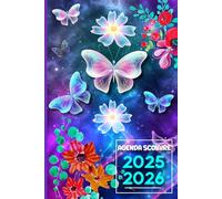 Agenda Scolaire 2025-2026 Fille Papillon: Organisateur et Planificateur Journalier /2 Jours sur Page,de Sept 2025 - juil 2026 pour Etudiant de Primaire, Collège, Lycée.