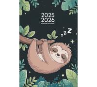 AGENDA SCOLAIRE 2025 2026: L’art de s’organiser à l’école | Parfait pour le Primaire, Collège et Lycée | Format pratique A5 | Paresseux