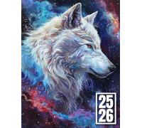 Agenda Scolaire 2025 2026 Loup Blanc: Couverture Souple Loup dans Les etoiles, Organiseur Scolaire 11 Mois de (Septembre 2025/Juillet 2026) pour ... - Planificateur Journalier 1 Jour Par Page