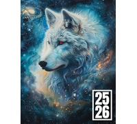 Agenda Scolaire 2025 2026 Loup Blanc: Couverture Souple Loup dans Les etoiles, Organiseur Scolaire 11 Mois de (Septembre 2025/Juillet 2026) pour ... - Planificateur Journalier 1 Jour Par Page