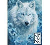 Agenda Scolaire 2025 2026 Loup Blanc: Couverture Souple Loup dans Les fleurs, Organiseur Scolaire 11 Mois de (Septembre 2025/Juillet 2026) pour ... - Planificateur Journalier 1 Jour Par Page