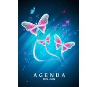 Agenda Scolaire 2025-2026: motif Papillon - Planificateur Journalier 1 Jour par Page - Pour Étudiants Collège, Lycée ,Primaire