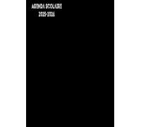 Agenda Scolaire 2025-2026: Organiseur journalier 2 Jours X Page avec heures, (Sep 25/ Jui 26) Pour Etudiants primaire, Lycée Et Collège | CP, CE1 et CE2 - Zone A - B - C | A4 Couverture Noir