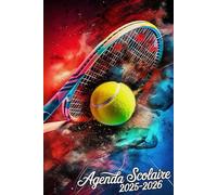 Agenda Scolaire 2025 - 2026 | Tennis: Organisateur hebdomadaire | De septembre 2025 à juillet 2026 | Pour les garçons et les filles de l'école ... du lycée | Deux jours par page | Format A5.