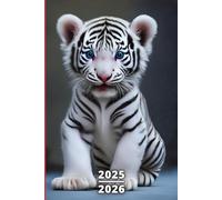 Agenda Scolaire 2025 2026 Tigre: Garçon et Fille, 1 Jour par Page, Organiseur Planificateur Étudiant Primaire, Collège, Lycée