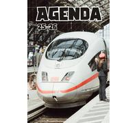 AGENDA SCOLAIRE 2025-2026 TRAIN: Primaire ,Collège ,Lycée pour Fille & Garçon | Format A5 (15x21 cm) | Du 1er Septembre 2025 au 31 Juillet 2026