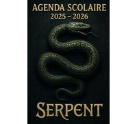 Agenda Scolaire 2025 - 2026: Une page par jour pour une organisation fun et efficace, idéal pour le collège et le lycée - version Serpent tribal