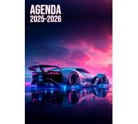 Agenda Scolaire 2025-2026: Voiture de Course | Journalier (un jour une page) | 12x17 cm | Format standard | 300 pages | Sept 2025 - juil 2026 | Français | Primaire & collège | Ado garçon | Pas cher